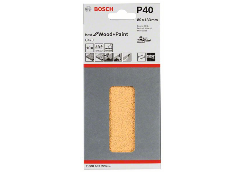 Papier ścierny C470, opakowanie 10 szt. Bosch 2608607228