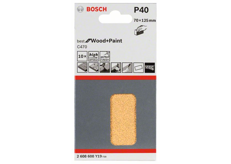 Papier ścierny C470, opakowanie 10 szt. Bosch 2608608Y19
