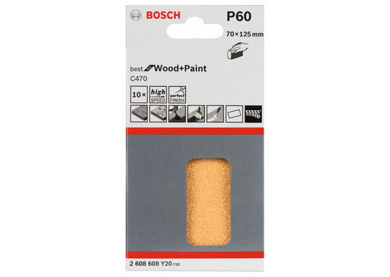 Papier ścierny C470, opakowanie 10 szt. Bosch 2608608Y20