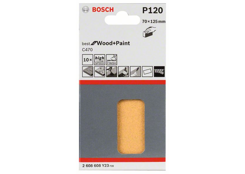 Papier ścierny C470, opakowanie 10 szt. Bosch 2608608Y23