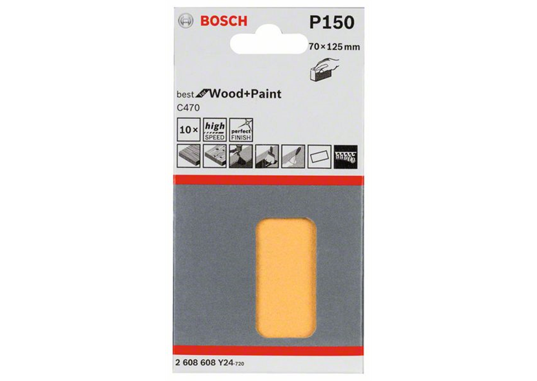 Papier ścierny C470, opakowanie 10 szt. Bosch 2608608Y24