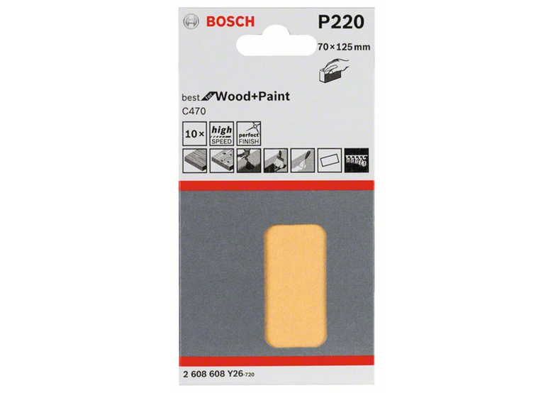 Papier ścierny C470, opakowanie 10 szt. Bosch 2608608Y26