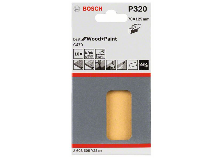 Papier ścierny C470, opakowanie 10 szt. Bosch 2608608Y28