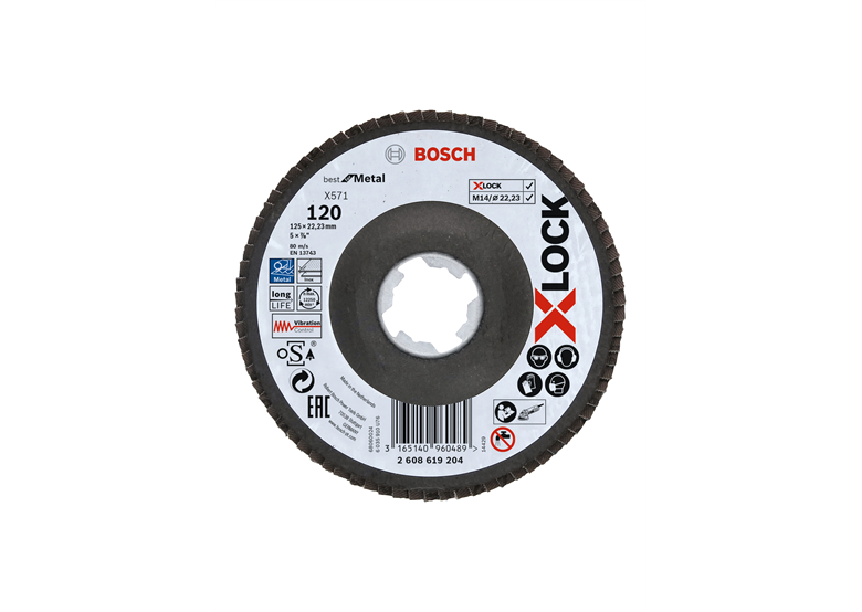 Tarcza listkowa 125mm G120 wygięta Bosch 2608619204