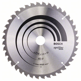 Tarcza pilarska Optiline Wood 254x30mm Z40 Bosch 2608640435