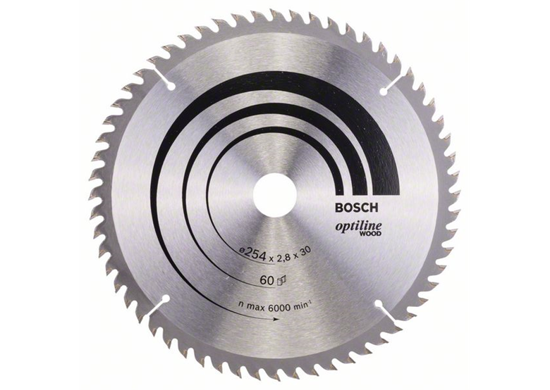 Tarcza pilarska Optiline Wood 254x30mm Z60 Bosch 2608640444