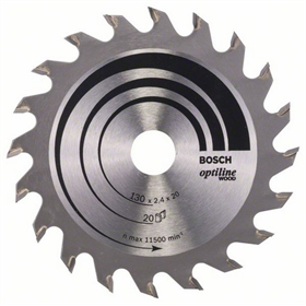 Tarcza pilarska Optiline Wood 130x20/16mm Z20 Bosch 2608640582