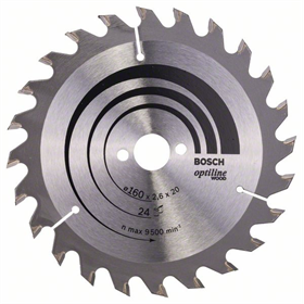 Tarcza pilarska Optiline Wood 160x20/16mm Z24 Bosch 2608640596