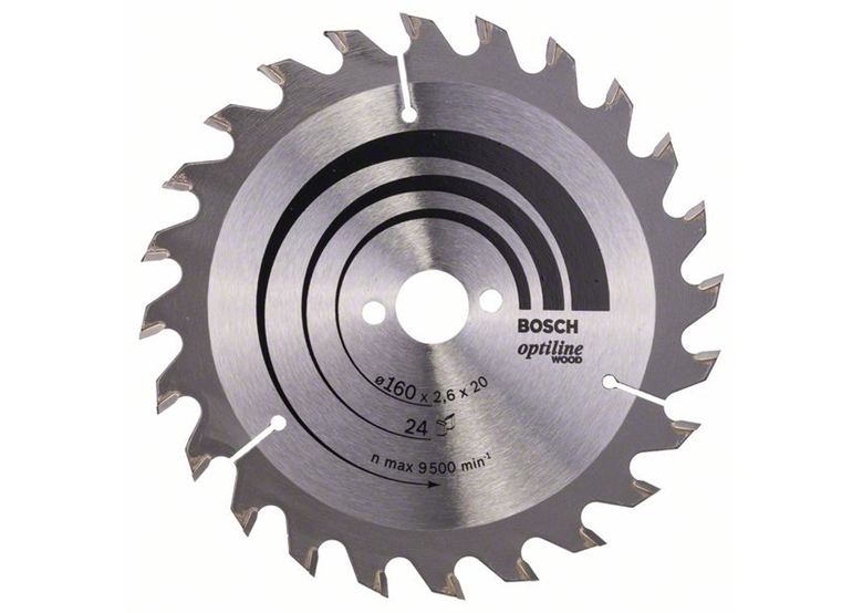 Tarcza pilarska Optiline Wood 160x20/16mm Z24 Bosch 2608640596