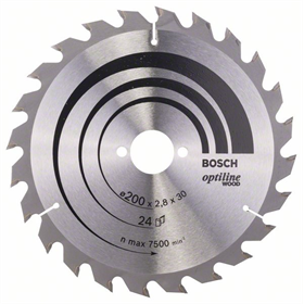 Tarcza pilarska Optiline Wood 200x30mm Z24 Bosch 2608640618