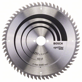 Tarcza pilarska Optiline Wood 250x30mm Z60 Bosch 2608640665