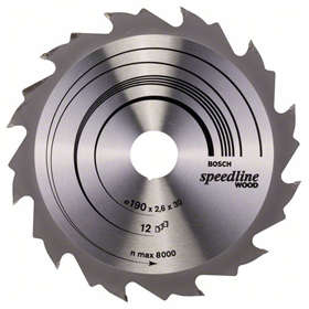 Tarcza pilarska Speedline Wood 190x30mm Z12 Bosch 2608640800