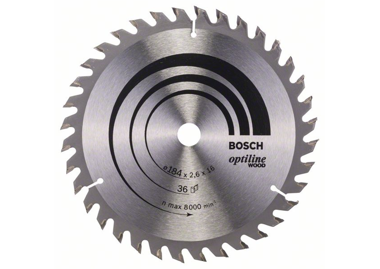 Tarcza pilarska Optiline Wood 184x16mm Z36 Bosch 2608640818