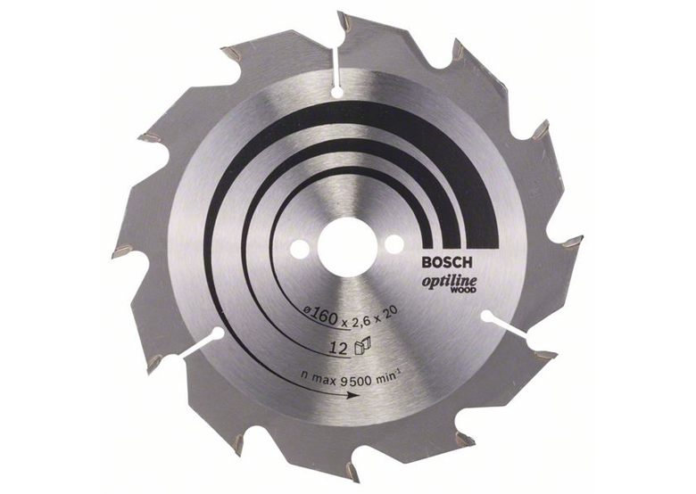 Tarcza pilarska Optiline Wood 160x20/16mm Z12 Bosch 2608641173
