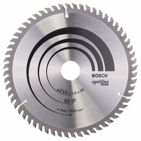 Tarcza pilarska Optiline Wood 210x30mm Z60 Bosch 2608641190