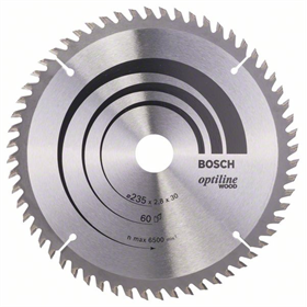 Tarcza pilarska Optiline Wood 235x30/25mm Z60 Bosch 2608641192
