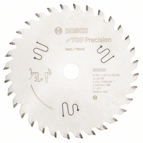 Tarcza pilarska Topprec do drewna 165x20mm Z32 Bosch 2608642386