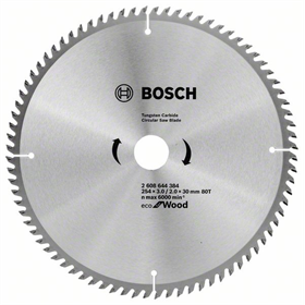 Piła zębata ECO Optiline Wood 254x30mm Z80 Bosch 2608644384