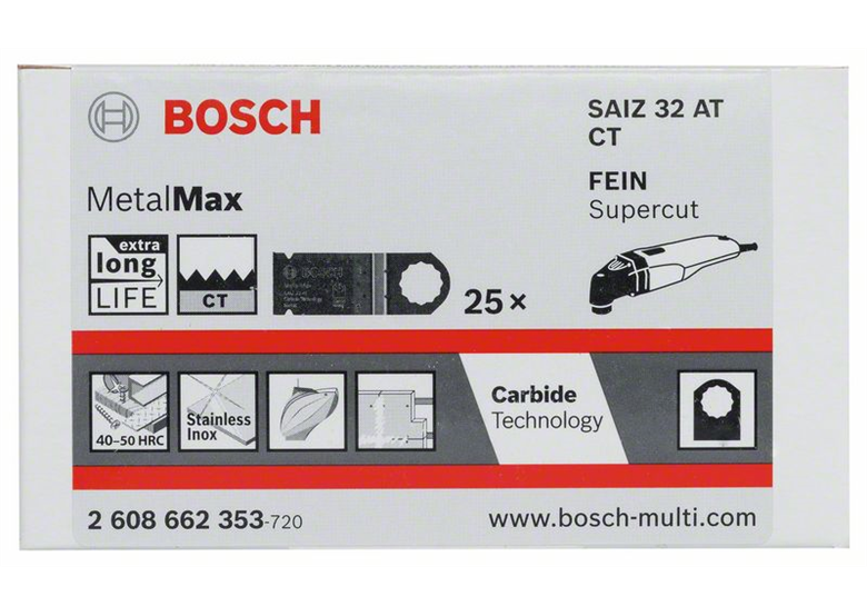 Brzeszczot Carbide do cięcia wgłębnego SAIZ 32 AT Metal Bosch 2608662353