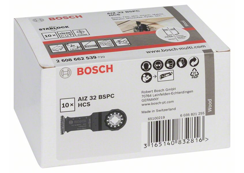Brzeszczot HCS do cięcia wgłębnego HCS AIZ 32 BSPC Hard Wood Bosch 2608662539