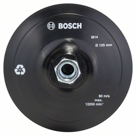 Gumowa płyta szlifierska do szlifierek kątowych, na rzep 125mm Bosch 2609256272