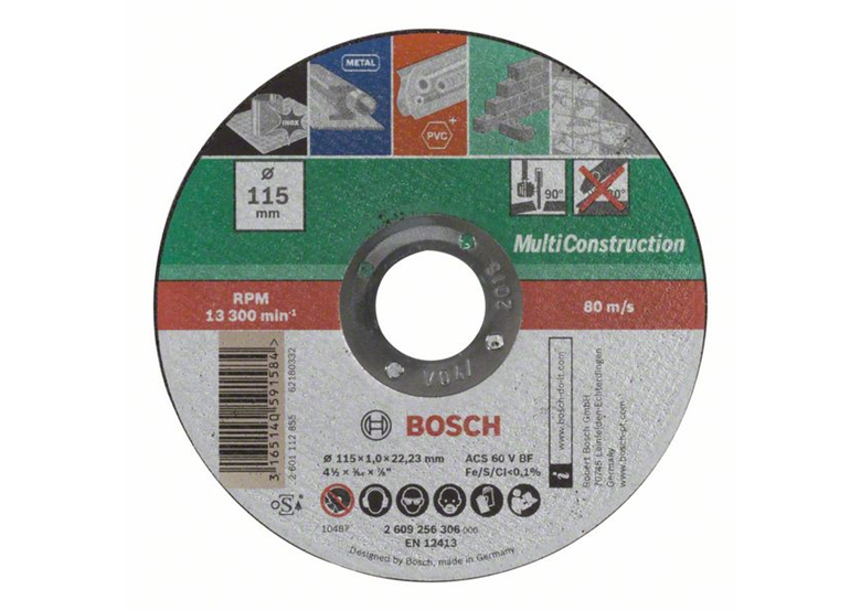 Tarcza tnąca, prosta, Multi Construction 115mm Bosch 2609256306