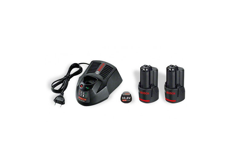 Zestaw akumulatorów + ładowarka Bosch 2x GBA 10,8V 2,5Ah + GAL1130CV