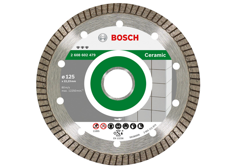 Diamentowa tarcza tnąca 125mm Bosch Best for Ceramic Extra-Clean Turbo