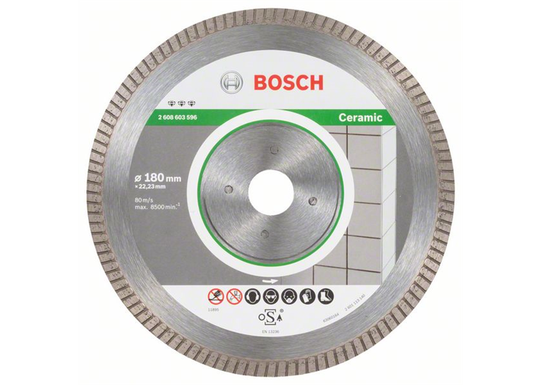 Diamentowa tarcza tnąca 180mm Bosch Best for Ceramic Extra-Clean Turbo