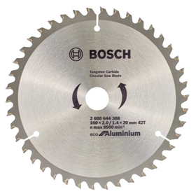 Piła zębata do cięcia aluminium 160x20mm Z42 Bosch ECO Alu
