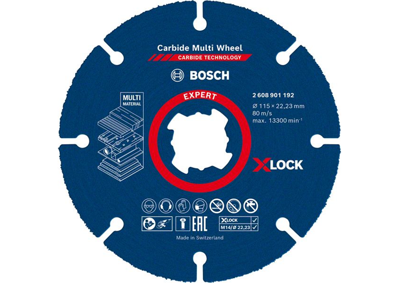 Tarcza tnąca 115x22,23mm Bosch EXPERT Carbide Multi Wheel X-LOCK