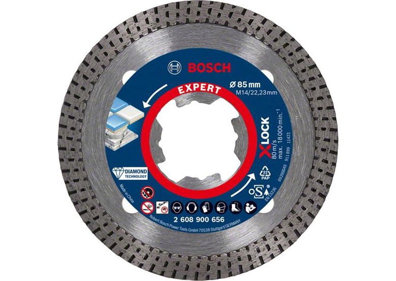 Diamentowa tarcza tnąca 85x22,23x1,6x7mm Bosch EXPERT HardCeramic X-LOCK