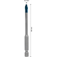 Wiertło 5x90mm Bosch EXPERT HEX-9 HardCeramic