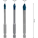 Zestaw wierteł 5/6/8mm, 3szt. Bosch EXPERT HEX-9 HardCeramic