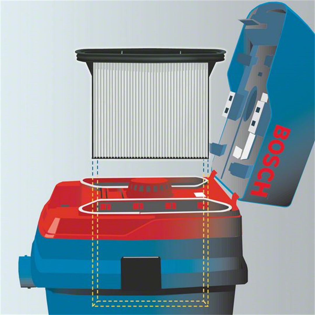 Filtro sostituto a Pieghe per Bosch GAS 25 GAS 50 GAS 50M, HITACHI RNT, STARMIX