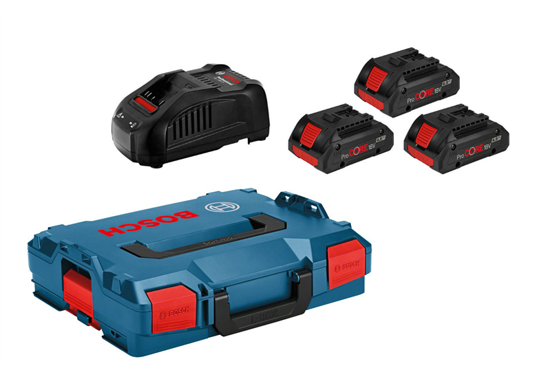 Zestaw akumulator 18V 4.0Ah (x3) i ładowarka Bosch GBA ProCORE18V