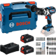 Wiertarko-wkrętarka udarowa z akcesoriami Bosch GSB 18V-110 C 2x5.0Ah SET