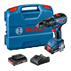 Wiertarko-wkrętarka udarowa Bosch GSB 18V-50 2x2,0Ah L-Case