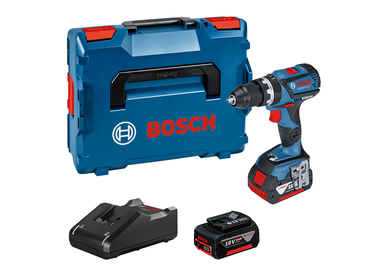 Wiertarko-wkrętarka udarowa w walizce L-BOXX Bosch GSB 18V-60 C 2x5.0Ah