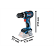Wiertarko-wkrętarka udarowa Bosch GSB 18V-90 C 2x5,0Ah L-BOXX 136