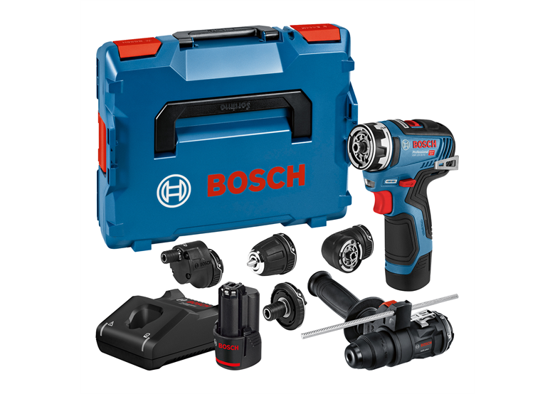 Wiertarko-wkrętarka z wymienną głowicą Bosch GSR 12V-35 FC, 5x GFA