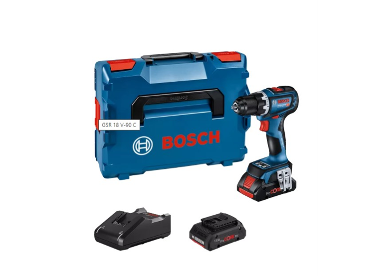 Wiertarko-wkrętarka Bosch GSR 18V-90 C 2x4,0Ah L-BOXX 136