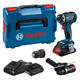 Wiertarko-wkrętarka z wymienną głowicą Bosch GSR 18V-90 FC, GFA 18-M, GFA 18-H 2x4.0Ah