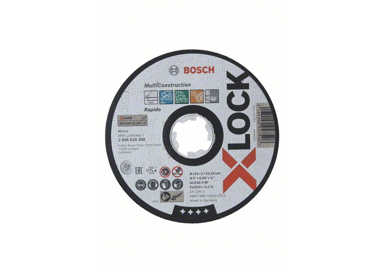 Tarcza korundowa X-Lock 125x22,23x1mm Bosch Multi Material