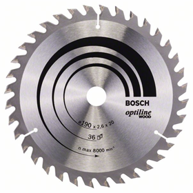 Tarcza pilarska 190x20/16mm, 36 Bosch Optiline Wood