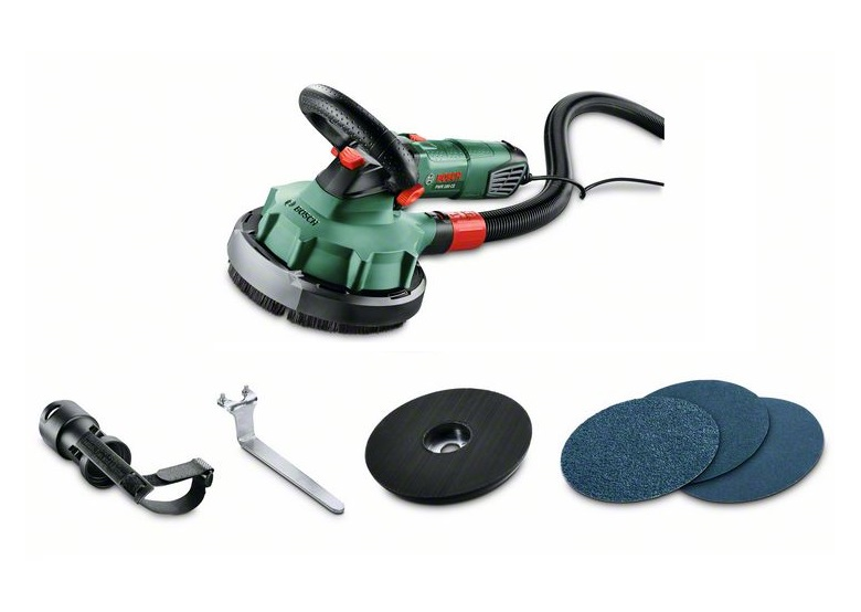 Szlifierka do obróbki ścian z osprzętem Bosch PWR 180 CE