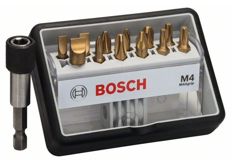12+1-częściowy zestaw końcówek wkręcających 25mm Bosch Robust Line M Max Grip