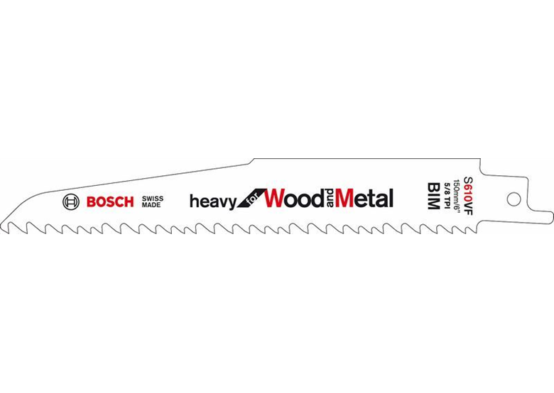 Brzeszczot do piły szablastej Heavy for Wood and Metal (5szt) Bosch S 610 VF