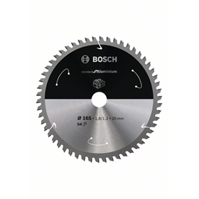 Piła zębata 165x20mm, 54 Bosch Standard for Aluminium