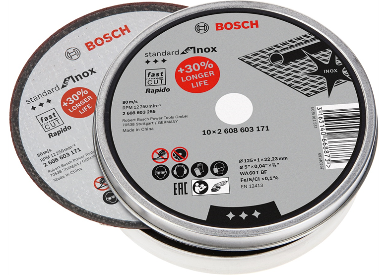 Tarcza tnąca prosta (10szt.) Bosch Standard for Inox Rapido